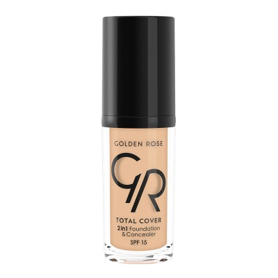 GOLDEN ROSE Total Cover 2in1 Foundation & Concealer - 02 Ivory (30gr)