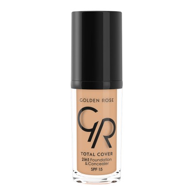GOLDEN ROSE Total Cover 2in1 Foundation & Concealer - 04 Beige (30gr)