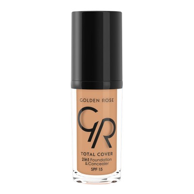 GOLDEN ROSE Total Cover 2in1 Foundation & Concealer - 10  Warm Beige (30gr)