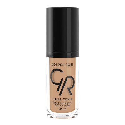 GOLDEN ROSE Total Cover 2in1 Foundation & Concealer - 18 Cappuccino (30gr)