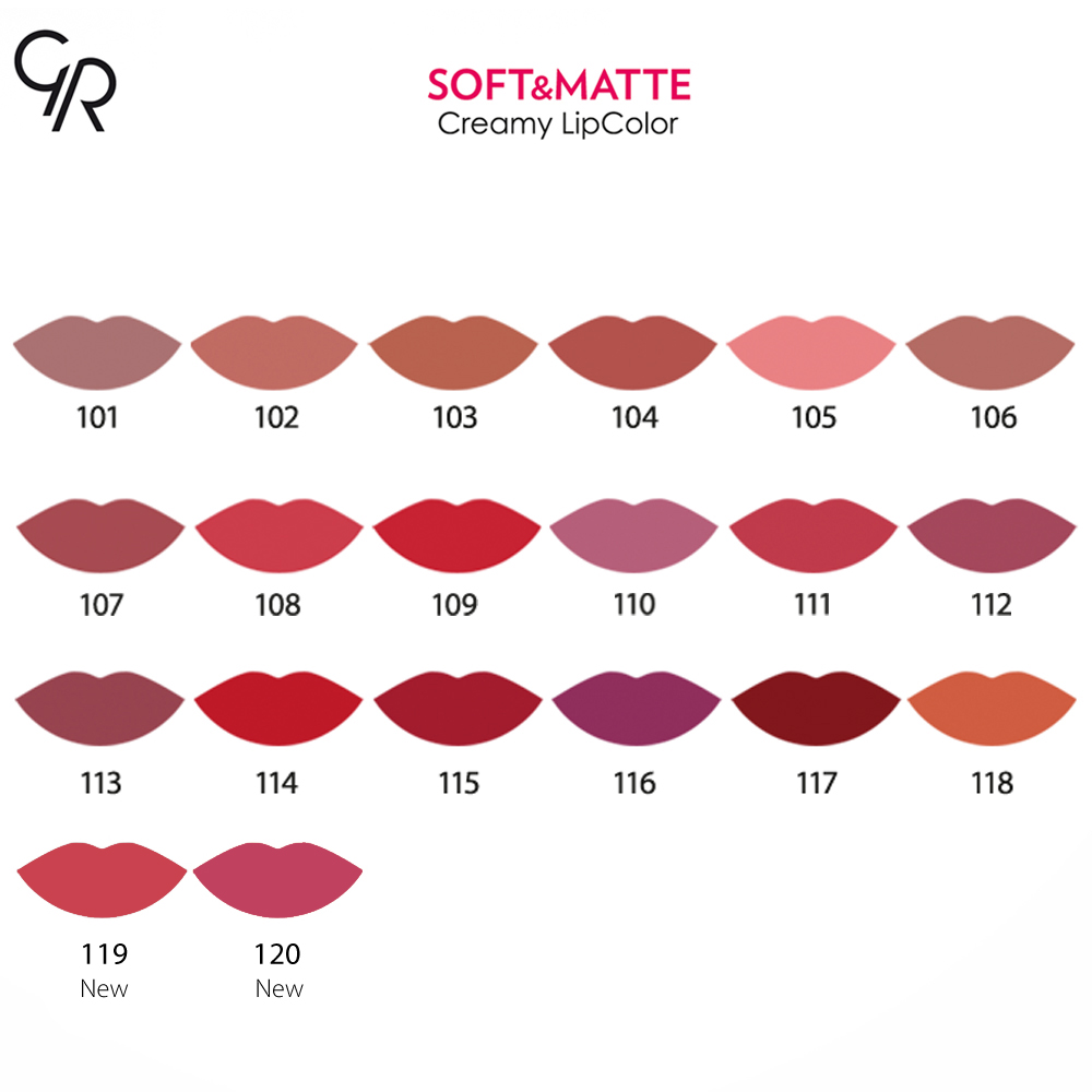 GOLDEN ROSE Soft & Matte Creamy LipColor - 114 (5,5ml) ΚΡΑΓΙΟΝ