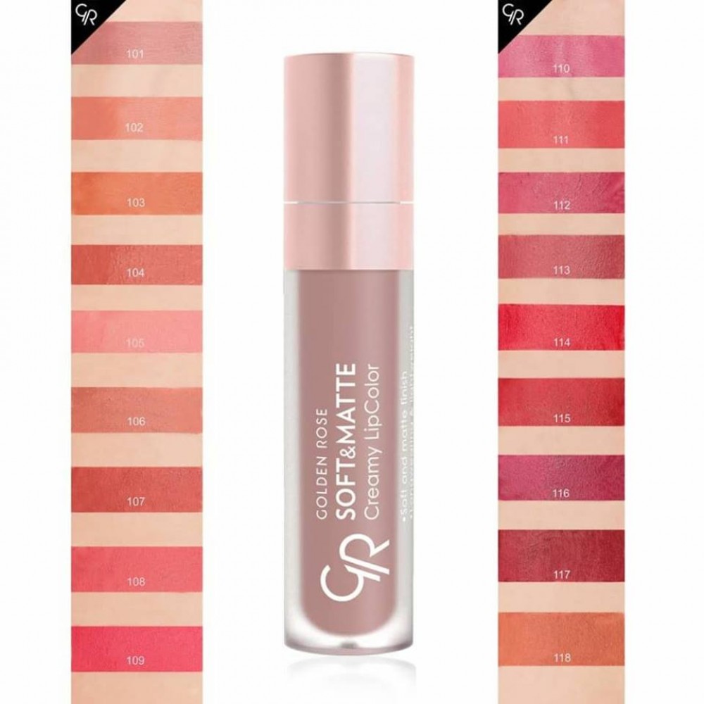 GOLDEN ROSE Soft & Matte Creamy LipColor - 114 (5,5ml) ΚΡΑΓΙΟΝ