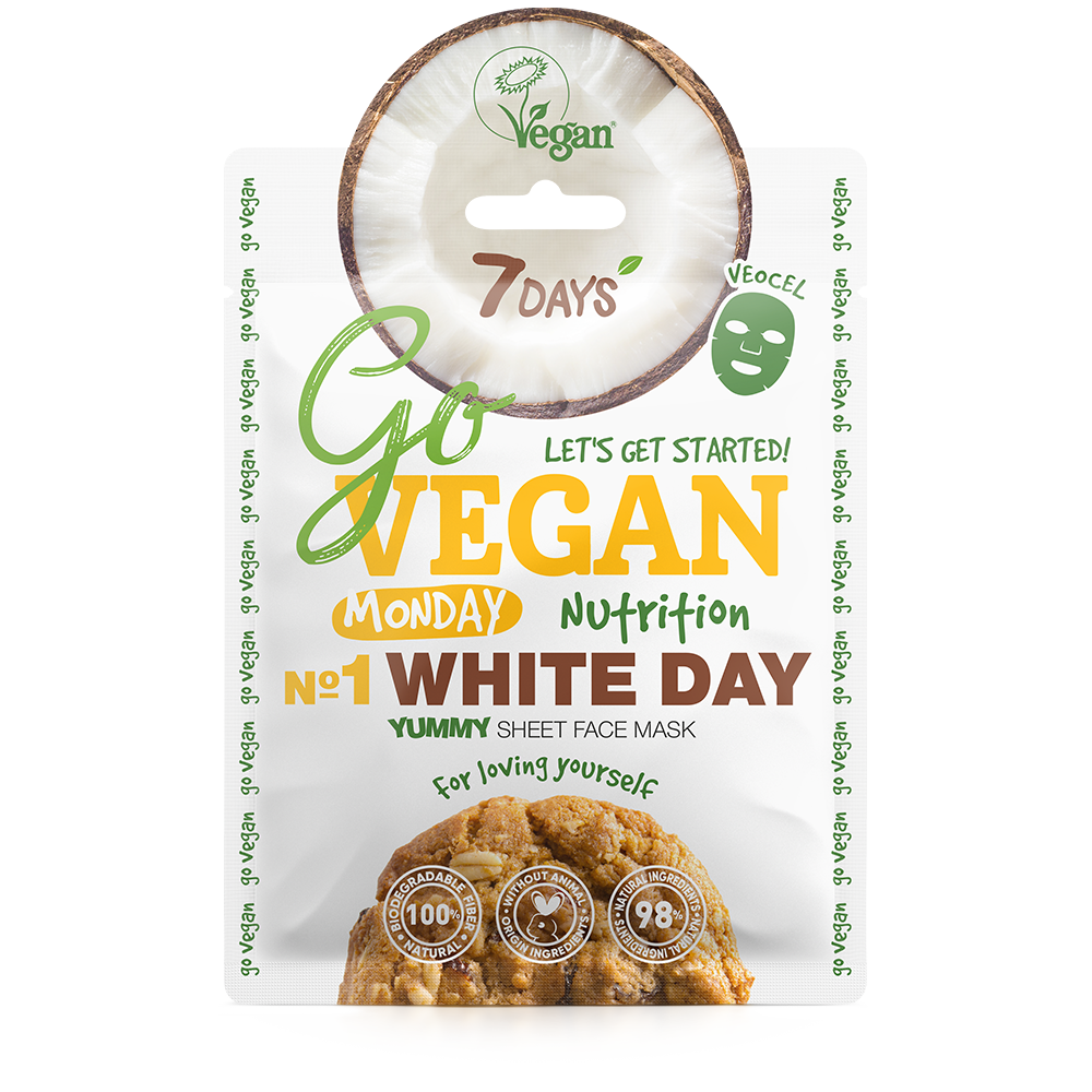 7DAYS GoVegan sheet mask WHITE DAY 25g ΜΑΣΚΕΣ