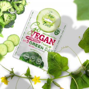 7DAYS GoVegan sheet mask GREEN DAY 25g ΜΑΣΚΕΣ