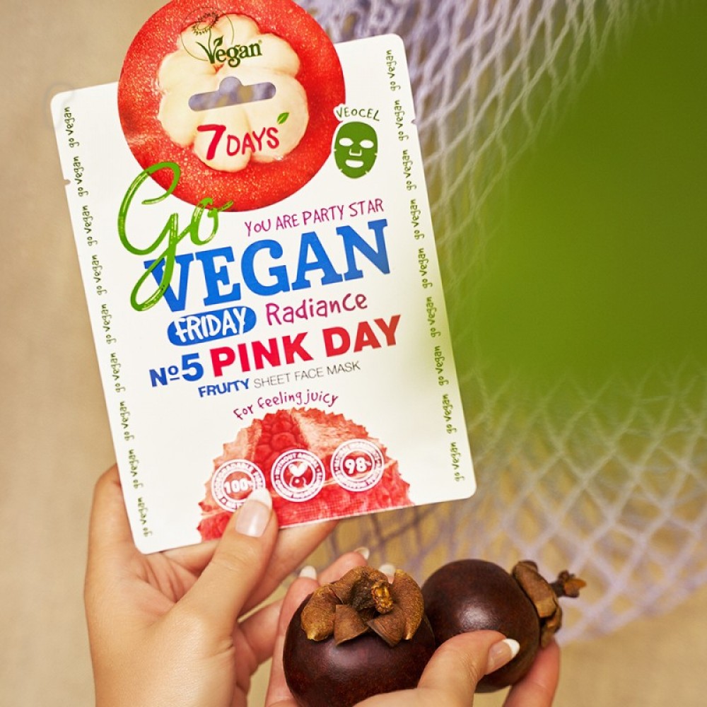 7DAYS GoVegan sheet mask PINK DAY 25g ΜΑΣΚΕΣ