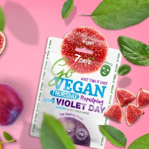 7DAYS GoVegan sheet mask VIOLET DAY 25g ΜΑΣΚΕΣ