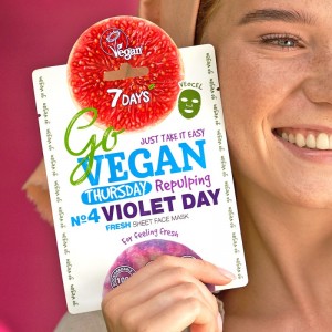 7DAYS GoVegan sheet mask VIOLET DAY 25g ΜΑΣΚΕΣ