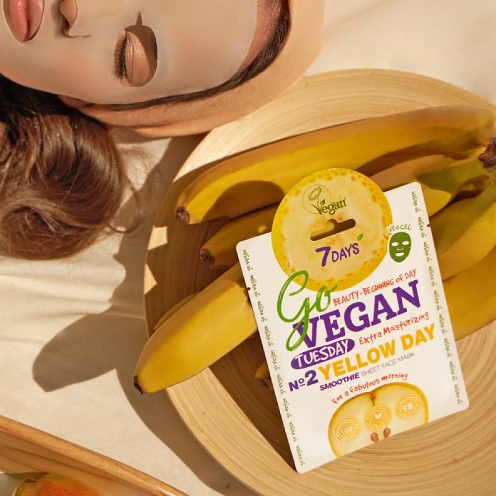 7DAYS GoVegan sheet mask ΥELLOW DAY 25g ΜΑΣΚΕΣ