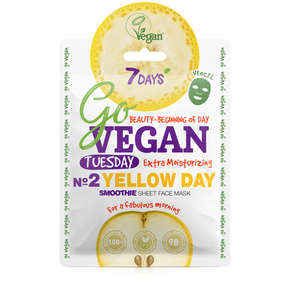 7DAYS GoVegan sheet mask ΥELLOW DAY 25g ΜΑΣΚΕΣ
