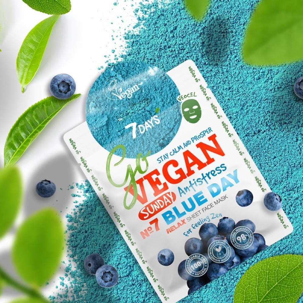 7DAYS GoVegan sheet mask BLUE DAY 25g ΜΑΣΚΕΣ
