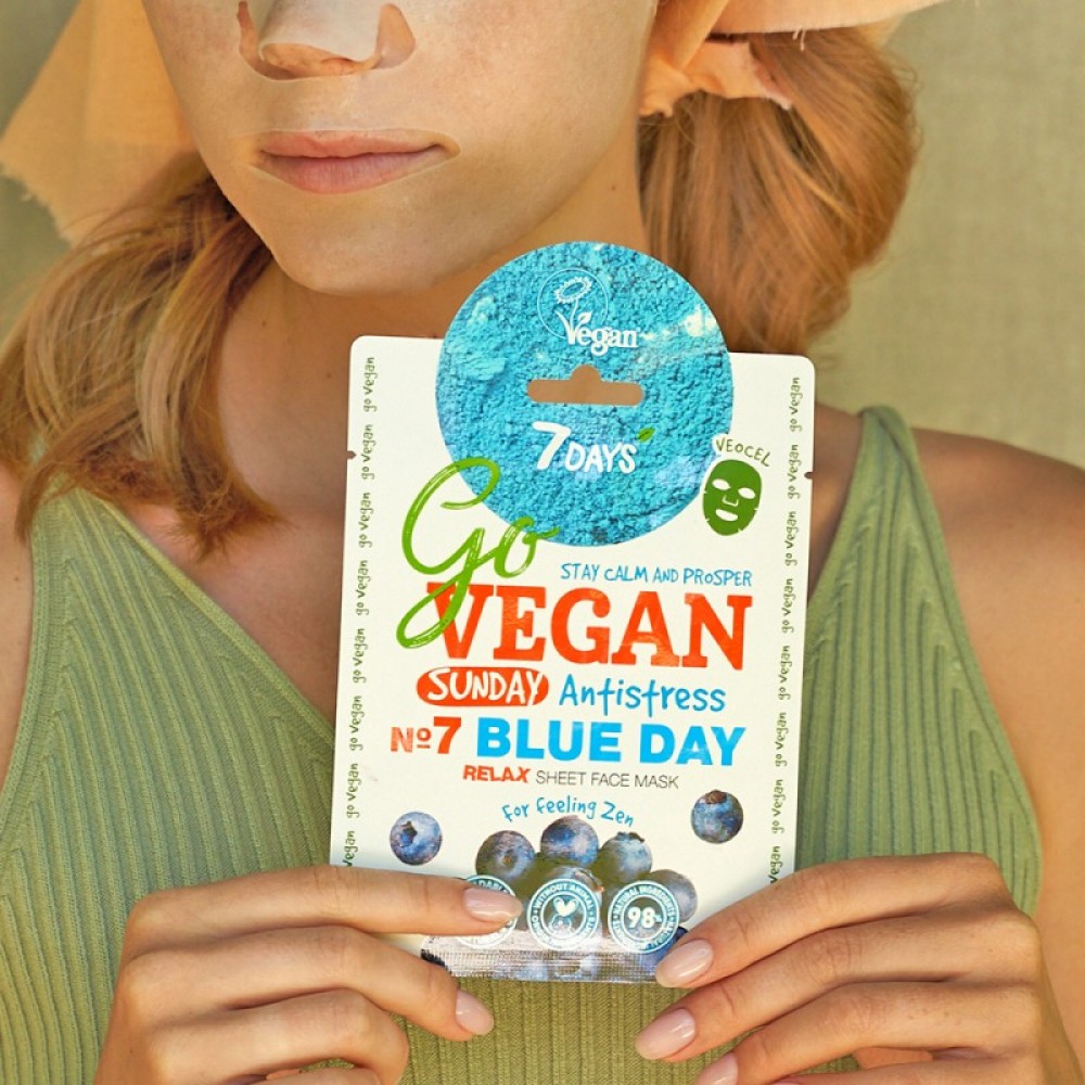 7DAYS GoVegan sheet mask BLUE DAY 25g ΜΑΣΚΕΣ