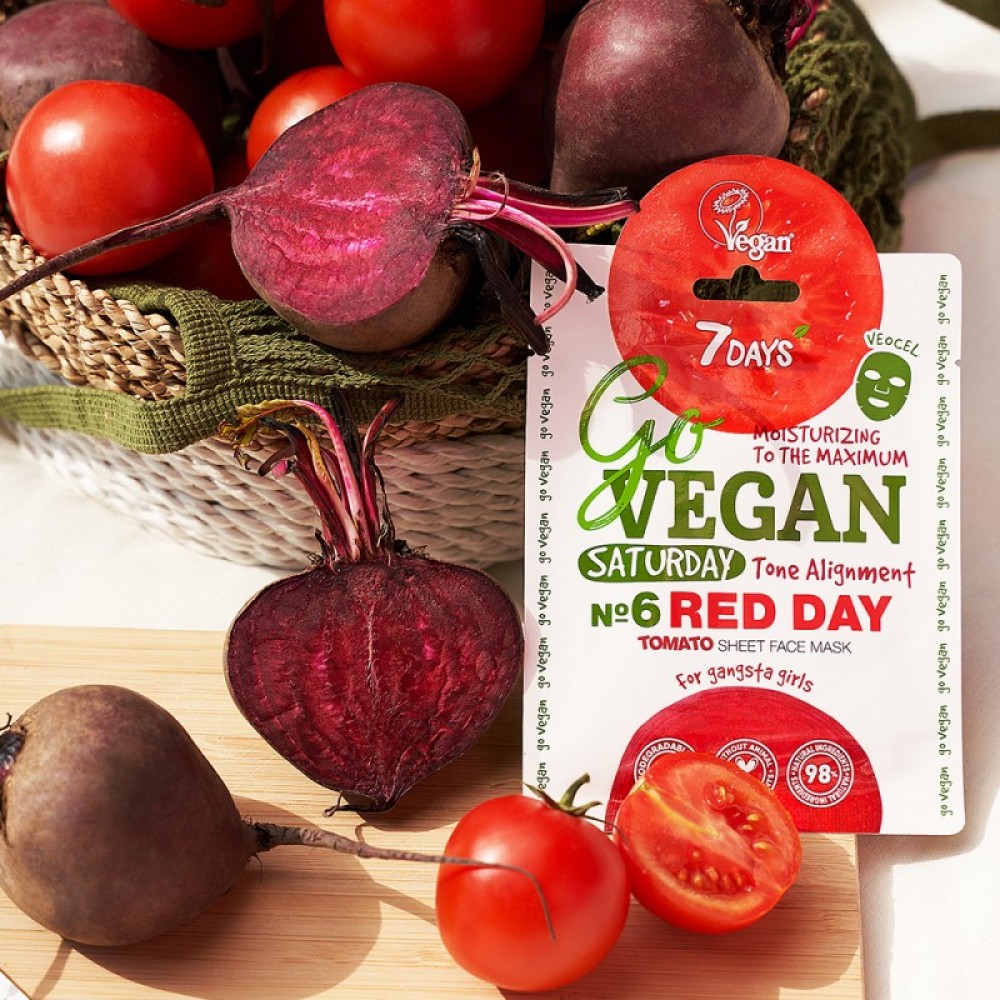 7DAYS GoVegan sheet mask RED DAY 25g ΜΑΣΚΕΣ