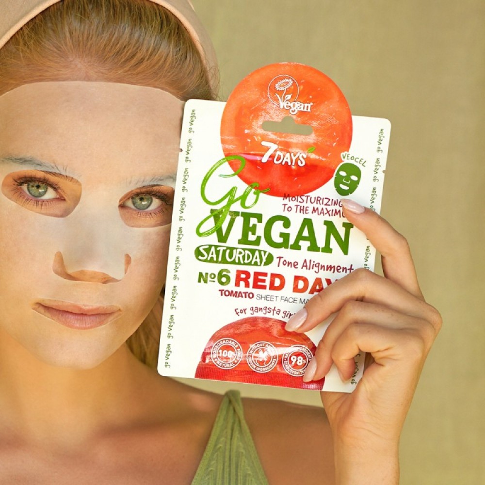 7DAYS GoVegan sheet mask RED DAY 25g ΜΑΣΚΕΣ
