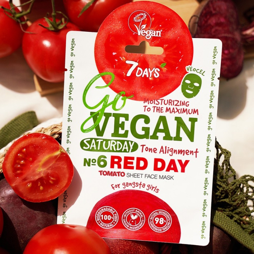 7DAYS GoVegan sheet mask RED DAY 25g ΜΑΣΚΕΣ