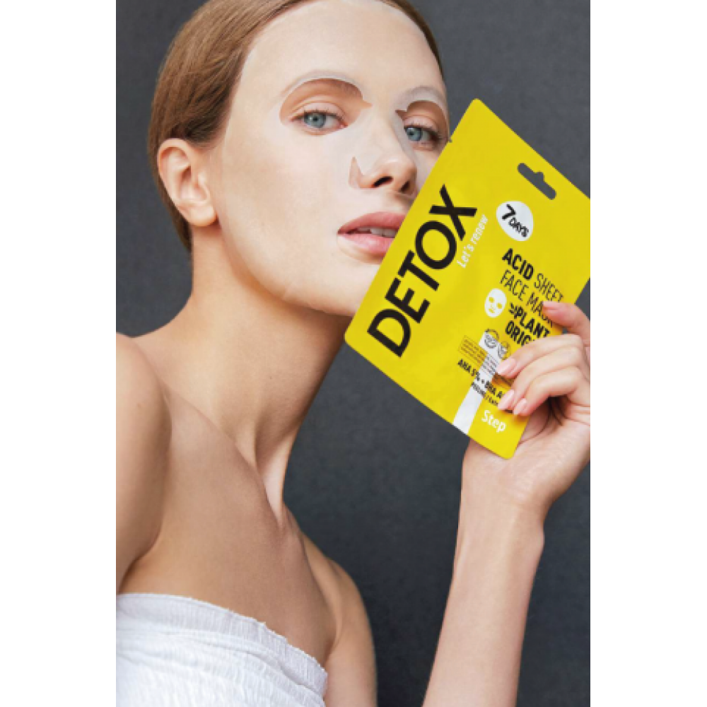 7DAYS Detox Acid Sheet Face Mask AHA (5%) + BHA ΜΑΣΚΕΣ