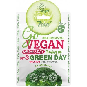 7DAYS GoVegan sheet mask GREEN DAY 25g ΜΑΣΚΕΣ