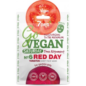 7DAYS GoVegan sheet mask RED DAY 25g ΜΑΣΚΕΣ