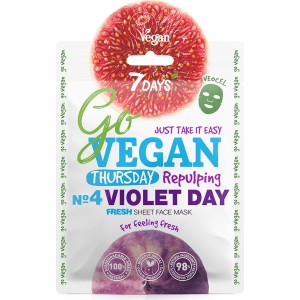 7DAYS GoVegan sheet mask VIOLET DAY 25g ΜΑΣΚΕΣ