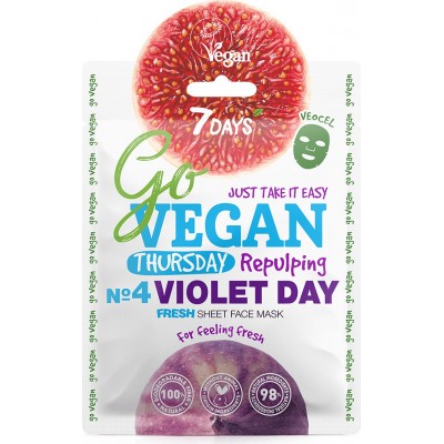7DAYS GoVegan sheet mask VIOLET DAY 25g