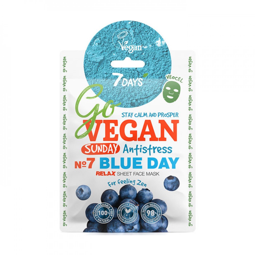 7DAYS GoVegan sheet mask BLUE DAY 25g ΜΑΣΚΕΣ