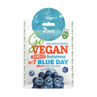 7DAYS GoVegan sheet mask BLUE DAY 25g