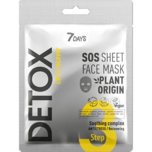 7DAYS Detox SOS Sheet Face Mask Soothing Complex ΜΑΣΚΕΣ