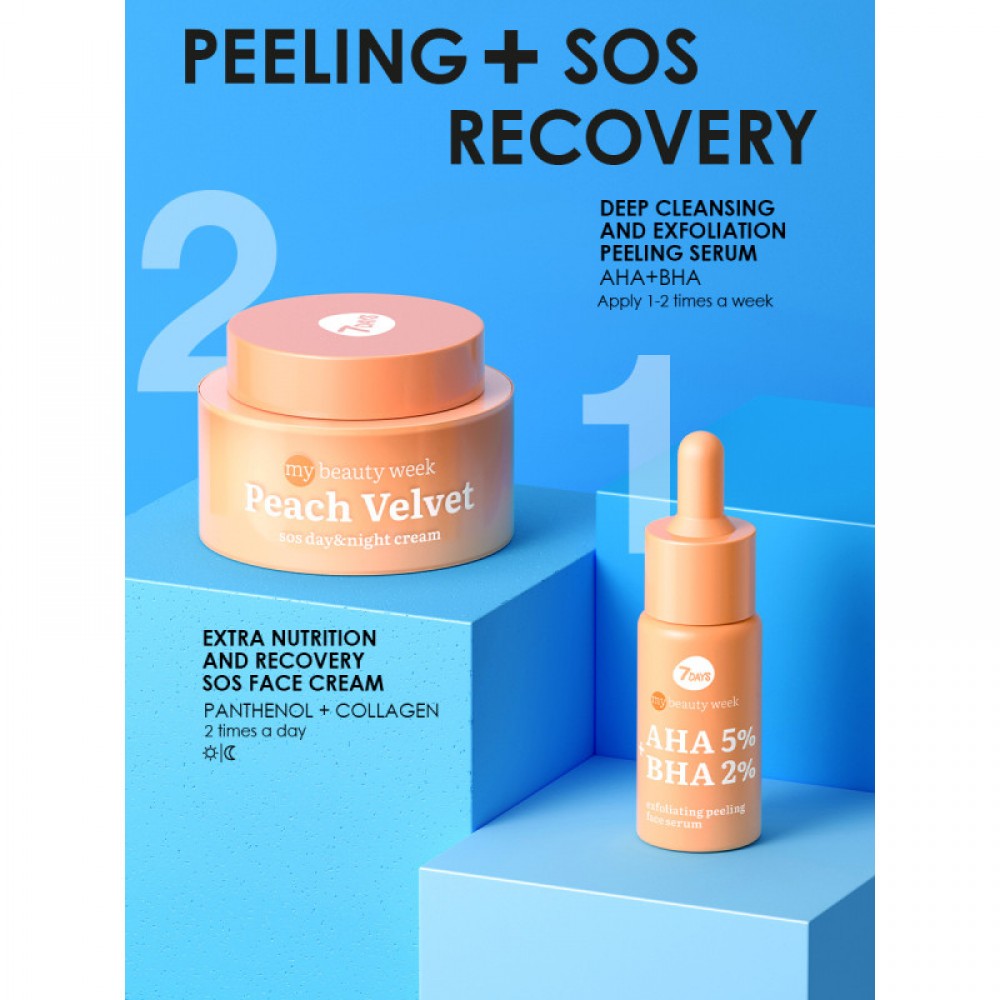 7DAYS My Beauty Week AHA 5% + BHA 2% Exfoliating Peeling Face Serum 20ml SKINCARE