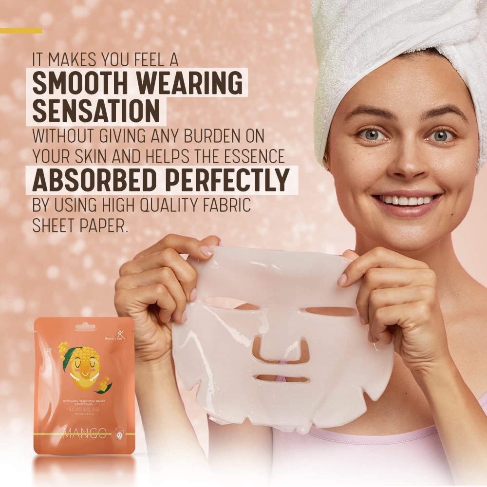 BEAUTY KEI Micro Facialist Boosting Mango Essence Mask 23g ΜΑΣΚΕΣ