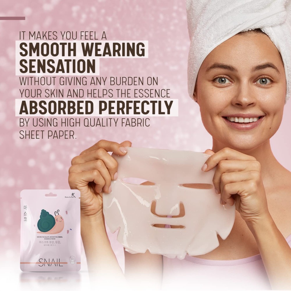 BEAUTY KEI Micro Facialist Boosting Snail Essence Mask 23g ΜΑΣΚΕΣ