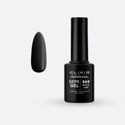 ELIXIR Ημιμόνιμο βερνίκι 5ml – #569 (Black Lust)