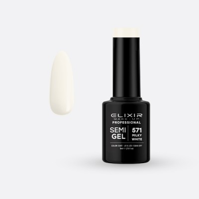 ELIXIR Ημιμόνιμο βερνίκι 5ml – #571 (Milky White)