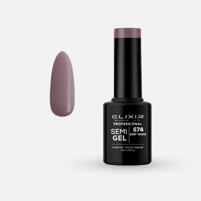 ELIXIR Ημιμόνιμο βερνίκι 5ml – #574 (Deep Taupe)