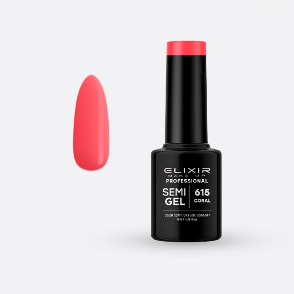 ELIXIR Ημιμόνιμο βερνίκι 5ml – #615 (Coral) ΗΜΙΜΟΝΙΜΑ