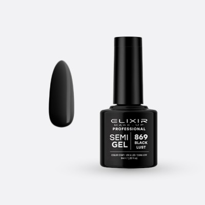 ELIXIR Ημιμόνιμο βερνίκι 8ml – #869 (Black Lust)