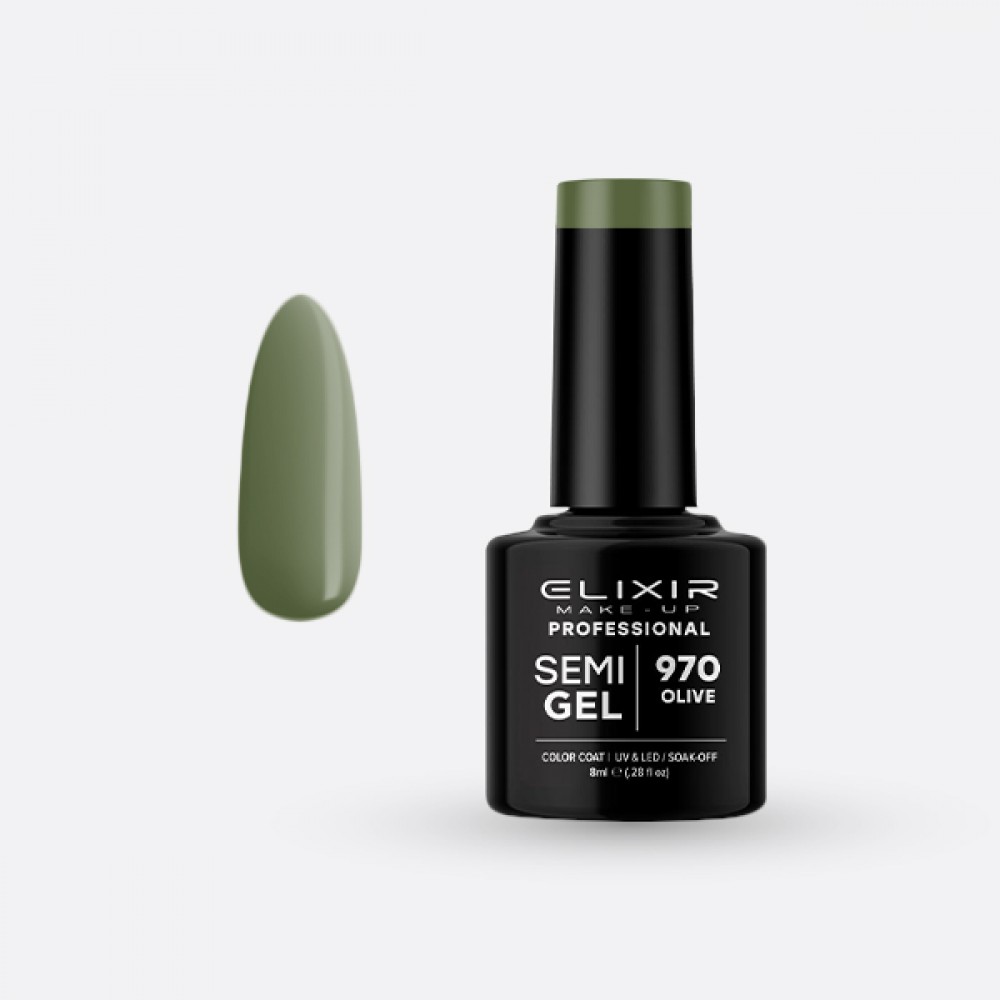 ELIXIR Ημιμόνιμο βερνίκι 8ml – #970 (Olive) ΗΜΙΜΟΝΙΜΑ