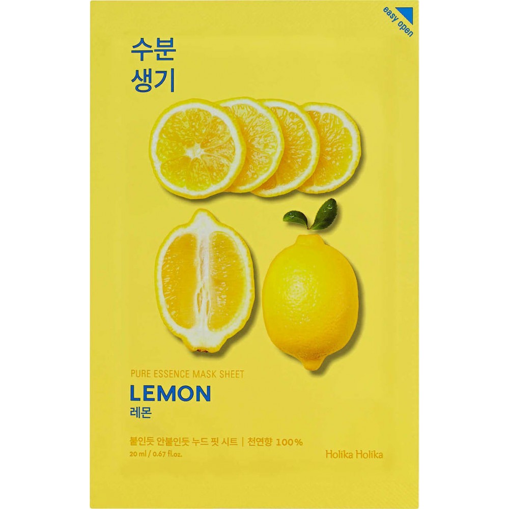 HOLIKA HOLIKA Pure Essence Mask Sheet - Lemon 20ml ΜΑΣΚΕΣ