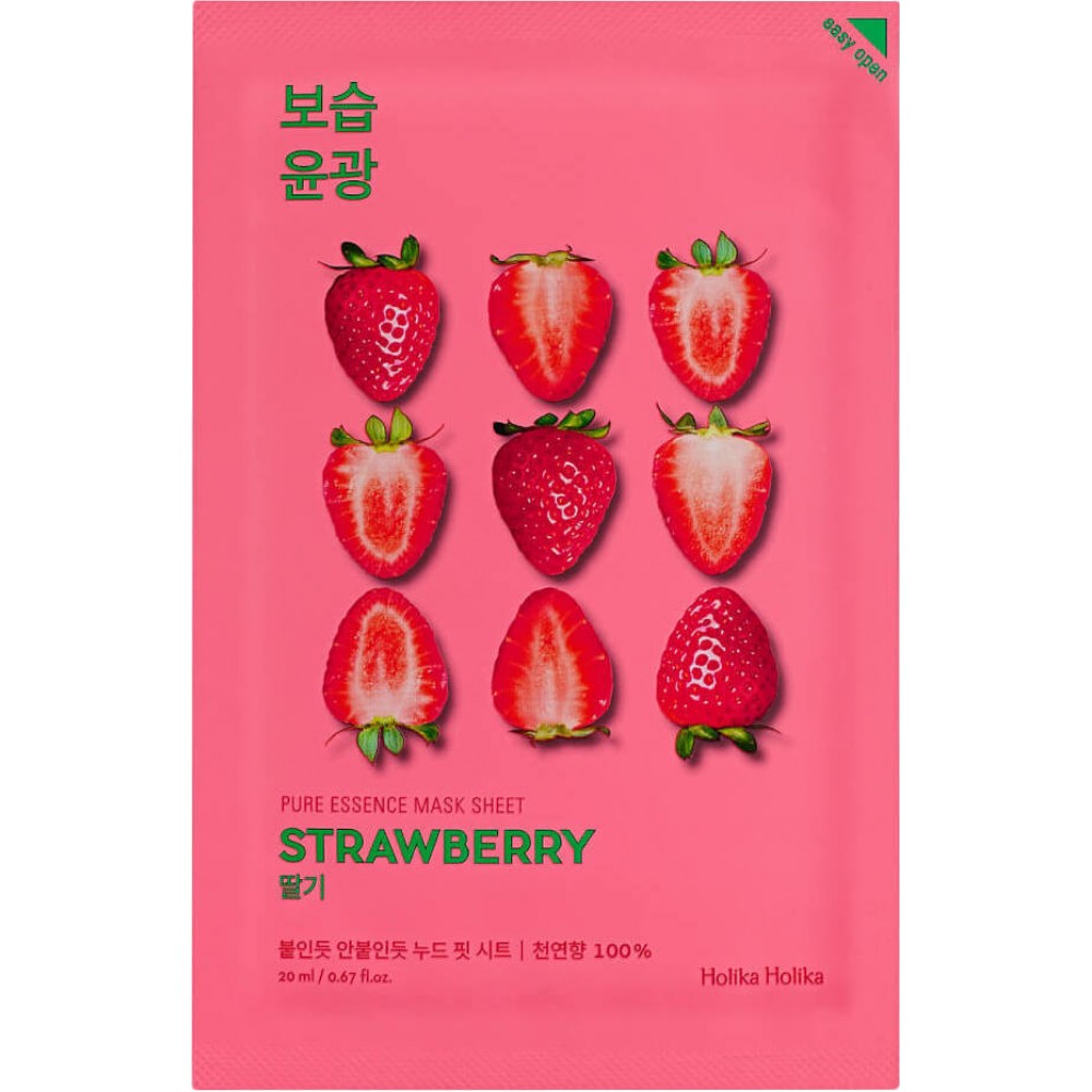 HOLIKA HOLIKA Pure Essence Mask Sheet - Strawberry 20ml ΜΑΣΚΕΣ