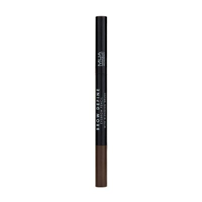 MUA Brow Define - Eyebrow Pencil With Blending Brush - Dark Brown