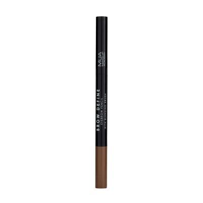 MUA Brow Define - Eyebrow Pencil With Blending Brush - Mid Brown